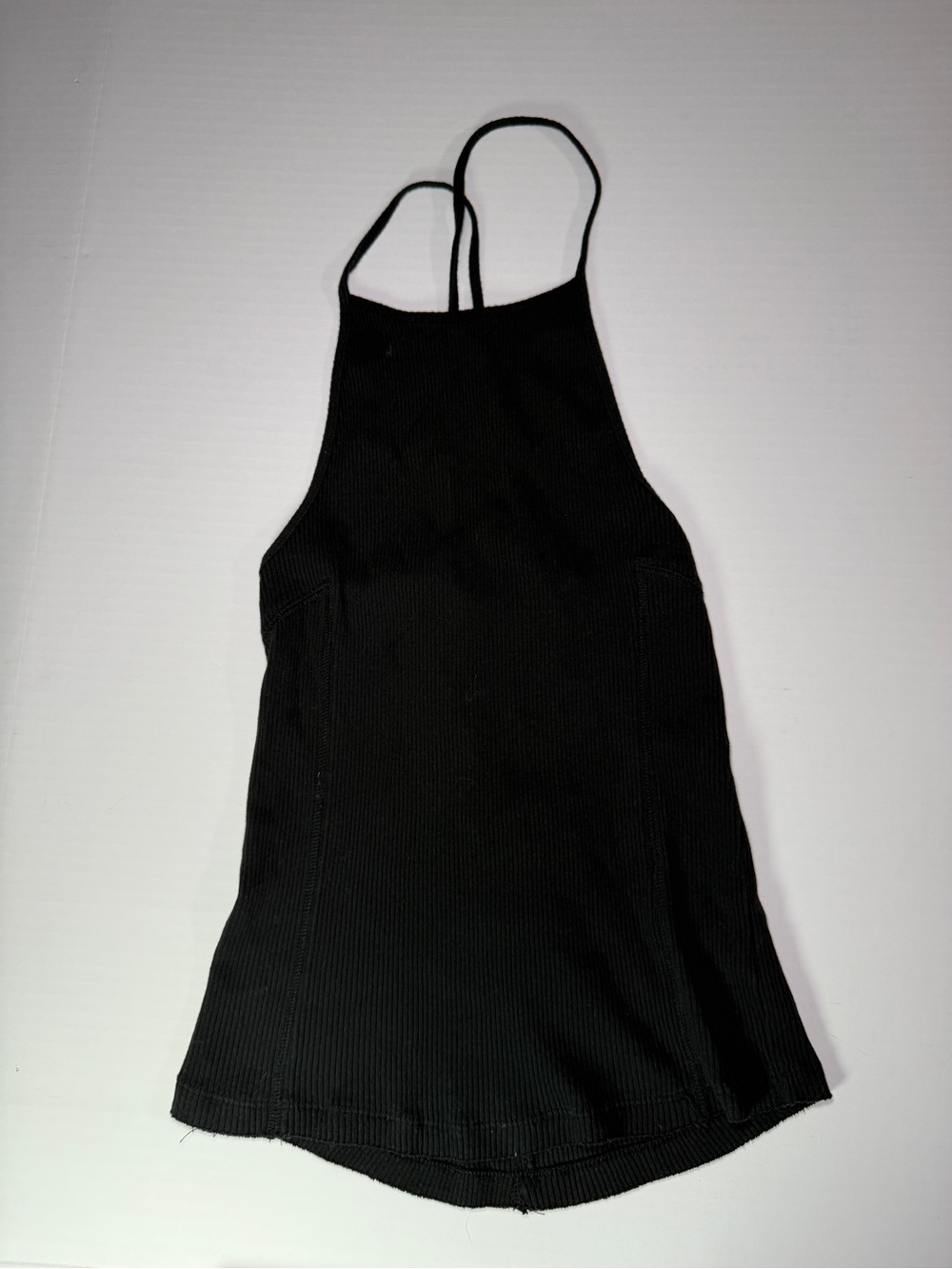 Free People Black Ribbed High-Neck Cami